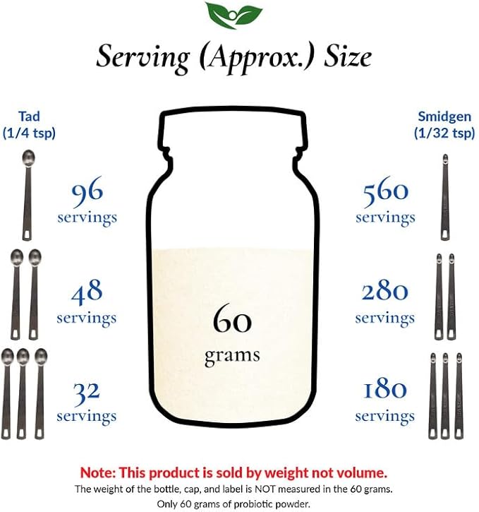 Foods For Gut Lactobacillus Bulgaricus Probiotic Powder 50 Billion cfu's | Made in USA | No Additives | Digestive &amp Immune Support | High Potency | L. Bulgaricus | 60 Grams (2.1 Oz)