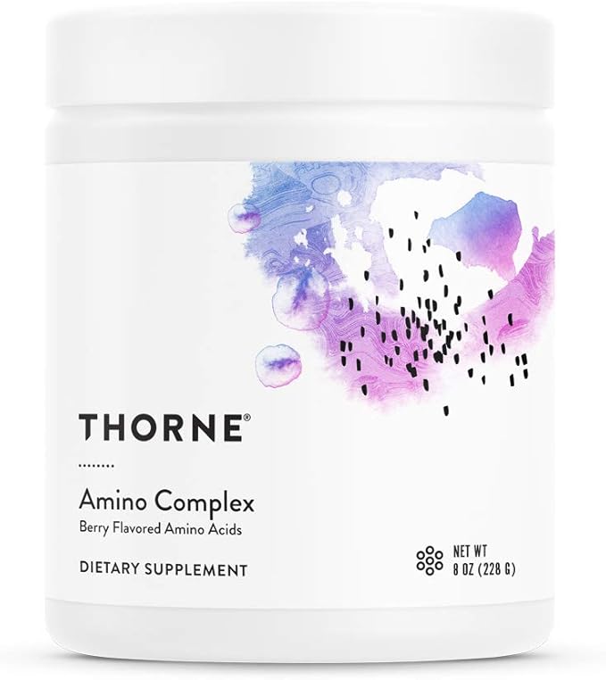 THORNE - Whey Protein Isolate (Chocolate 31.9 Oz) &amp Amino Complex (Berry 8 Oz) Bundle - Supports Muscle Repair &amp Recovery - NSF Certified for Sport - Gluten Free Soy Free