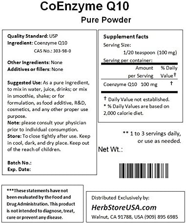 CoQ10 CoEnzyme Q10 Q10 Pure Powder (100 Grams (3.52 oz))