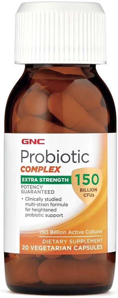 GNC Probiotic Complex Extra Strength with 150 Billion CFUs 20 Capsules Daily Probiotic Support