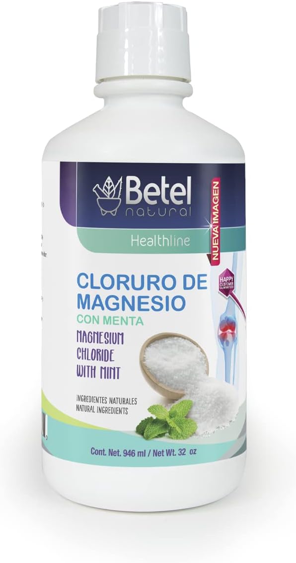 Cloruro de Magnesio con Menta Liquid 32 Oz - Magnesium Chloride with Mint - Betel Natural