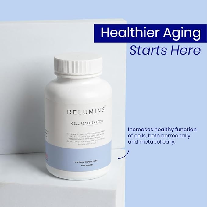 Relumins NAD+ Supplement with Nicotinamide Riboside Resveratrol Quercetin Fisetin &amp Curcumin – Focus Vitality Energy Balance &amp Daily Wellness Support – 60 Vegan Capsules