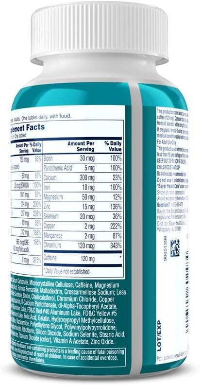 A Day Women's Active Metabolism Daily EssentialMultivitamin for WomenMetabolism SupportVitamins for Women with All 8 B-VitaminsVitamin DMagnesium &amp More120 Count (Pack of 2)