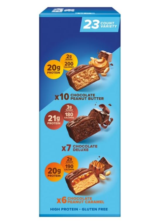 Pure~Proteins Bar Nutrient Rich Snacks with High Protein for Energy Support Minimal Sugar Gluten-Free Variety Pack 20g Protein BULK ~ (23 Pack) ~ (1 Pack - Mix).