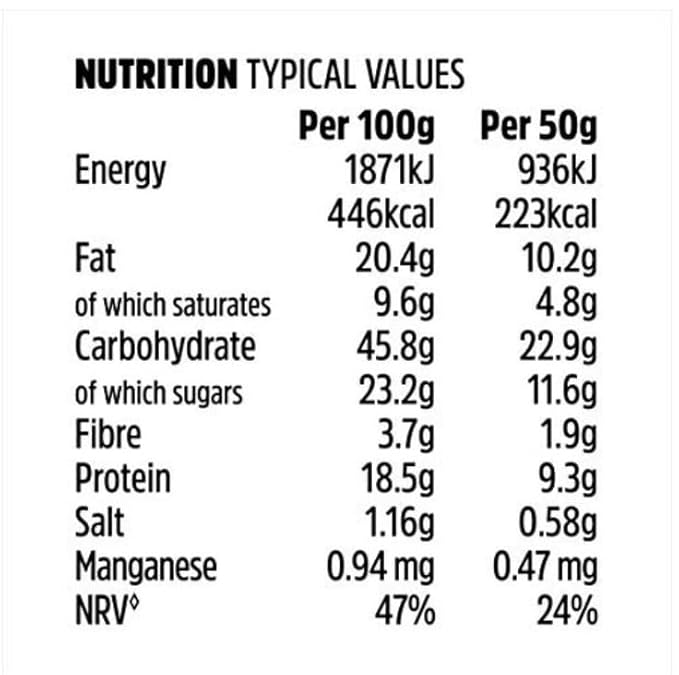 Trek High Protein Flapjack Salted Caramel 50g (Pack of 16 Bars)- Gluten Free - Vegan Snack
