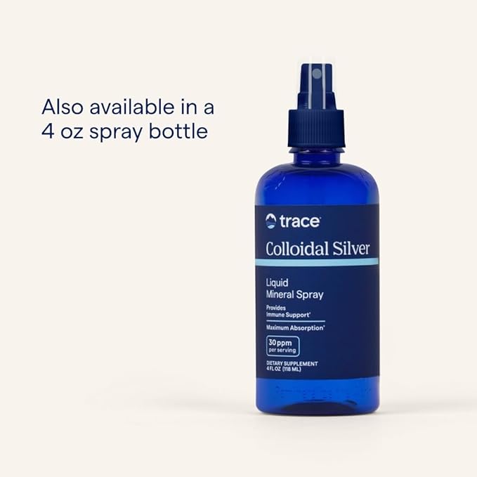 Trace Minerals Colloidal Silver - Pure Colloidal Silver Supplement for Immune Support - Natural Mineral Drops - High-Potency Formula - Gluten-Free - Vegan - 16 fl oz (48 Servings)