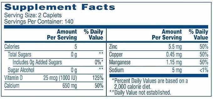 Citracals Maximum Plus Calcium Citrate + D3 280 Caplets Calcium Citrate 650 mg+and Vitamin D 25 mcg+Zinc 5.5 mg