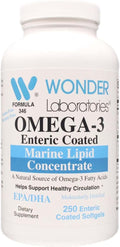 Omega-3 Marine Lipid Concentrate A Natural Source of Omega-3 Fatty Acids - 250 Softgels #3463