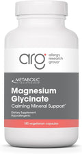 Metabolic Maintenance Magnesium Glycinate - Pure Magnesium Glycinate Powder Capsules with Vitamin C Chelated Mag for Sleep Health and Calm 125 mg Mag Bisglycinate - 180 Capsules