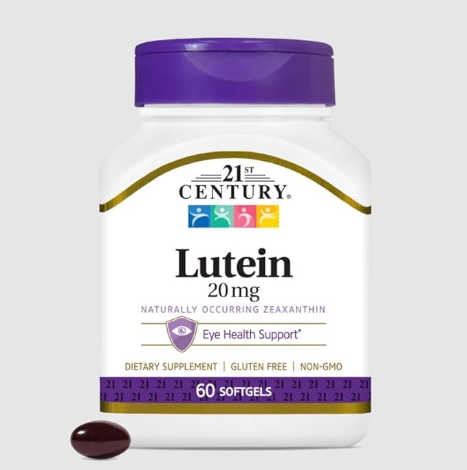 21st Century Lutein 20 mg Softgels - 60 ct Pack of 3
