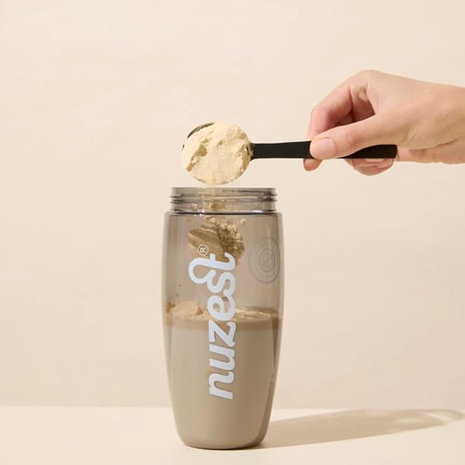 Nuzest Vegan Pea Protein Powder - Clean Lean Protein 40 Servings 20g Protein Rich Chocolate Protein Shake Mix + Sports Shaker Bottle 24oz