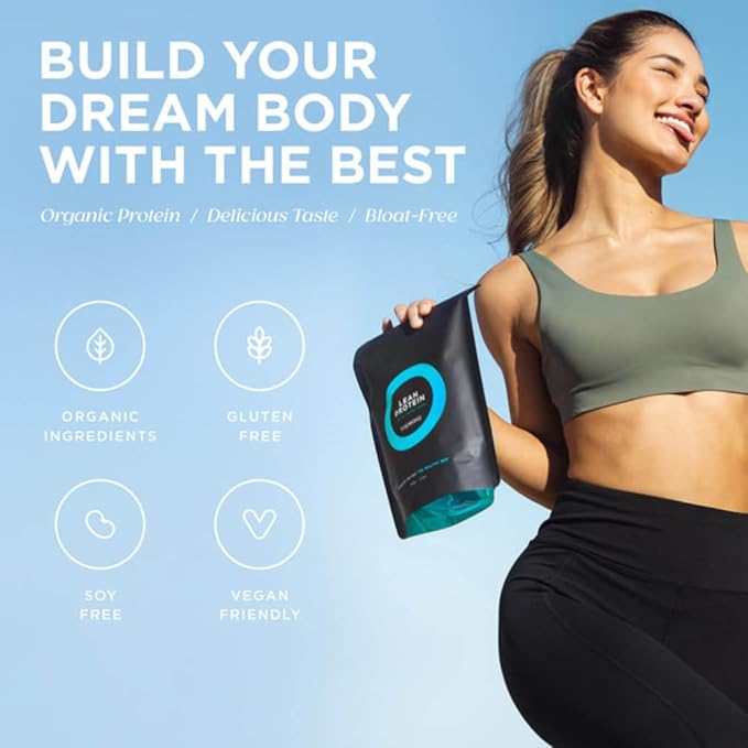 Tropeaka Plant Based Lean Protein Powder for Smoothies &amp Shakes - Vanilla - Vegan Protein for Men &amp Women Gluten Free Dairy Free Non-GMO 17.6oz (20 Servings)