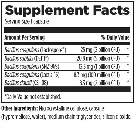Designs for Health ProbioSpore - Powerful Spore Based Probiotic Soil-Based Probiotics Supplement - Shelf Stable Gut + Immune Support Non-GMO + Dairy Free (60 Capsules)