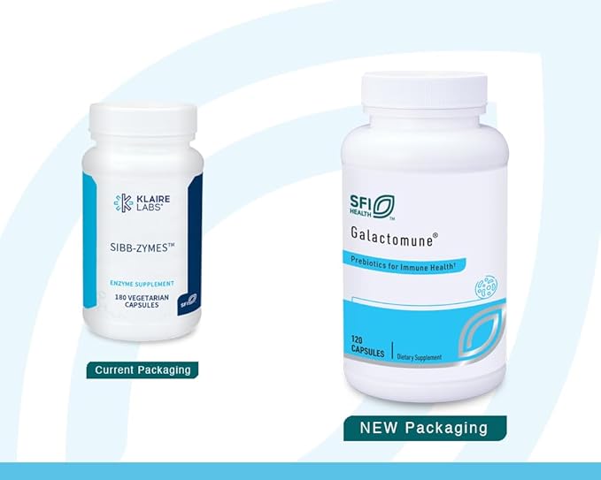Klaire Labs SFI Health Galactomune - Prebiotic Blend with Beta-Glucan &amp Galactooligosaccharides for Immune Support Soy &amp Gluten-Free (120 Capsules)