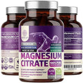 Pure Magnesium Citrate Capsules 1250mg Easily Absorbed and Purified Trace Mineral for Muscle and Digestive Support 120 Caps