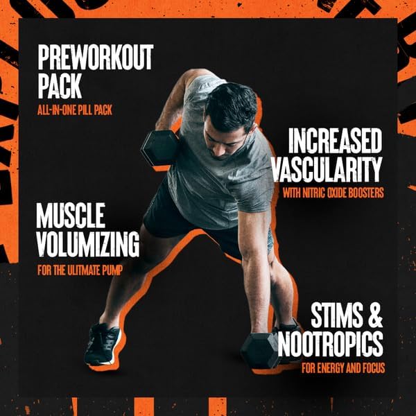 Animal Pump Pre-Workout Supplement – for Energy Focus and Muscle Volumizing with Nitric Oxide Boosters Including Stims and Nootropics Creatine and Ultimate Pump Enhancer 30 Packs
