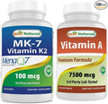 Best Naturals MK-7 Vitamin K2 100 mcg &amp Vitamin A 25000 IU
