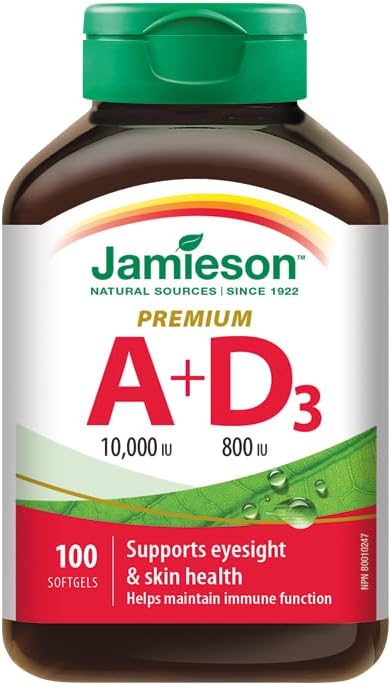 Jamieson Vitamin A &amp D Fortified 100 Softgels