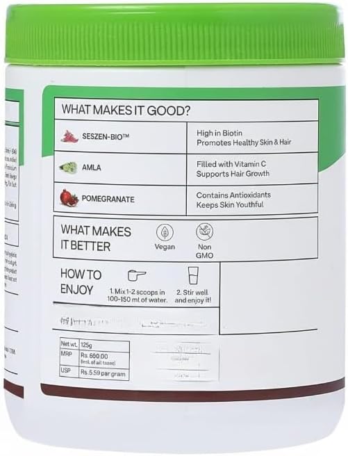 Plant Based Biotin Powder with Sesbania Agati Silica Amla 100 g Boosts Hair Growth &amp Strength.(Pack of 1)