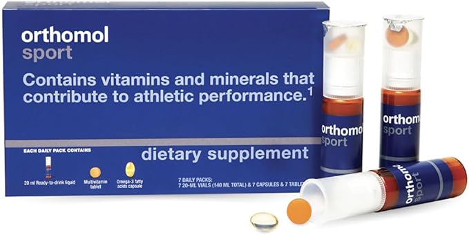 Orthomol Sport Sports Nutrition Supplement with Vitamins A C D &amp E Zinc CoQ10 L-Carnitine &amp Omega-3 for Athletic Performance Support 7-Day Supply