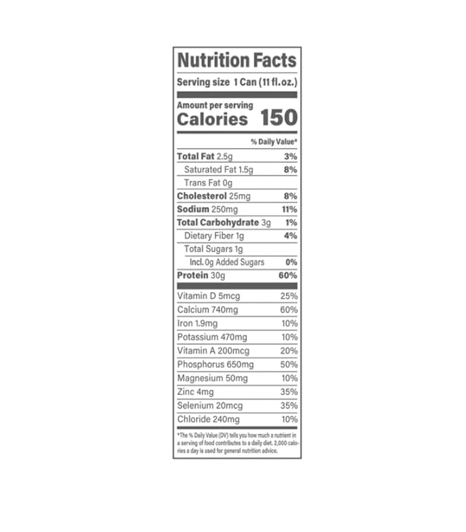Protein Milk Shake – Chocolate Flavor 30g Protein 1g Sugar 150 Calories 10 Vitamins &amp Minerals 11 fl oz Ready-to-Drink Shakes 15 Pack