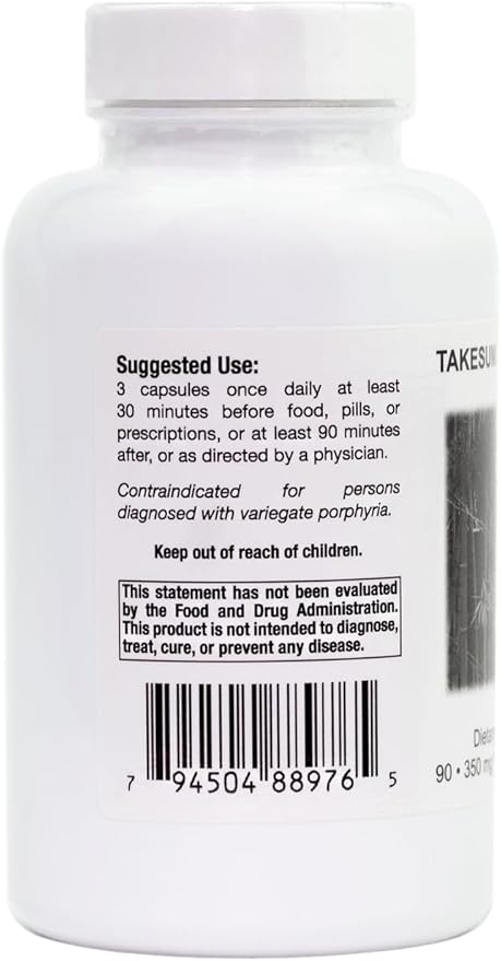 Supreme Nutrition Takesumi Supreme 90 Pure Activated Bamboo Charcoal Vegetarian Capsules