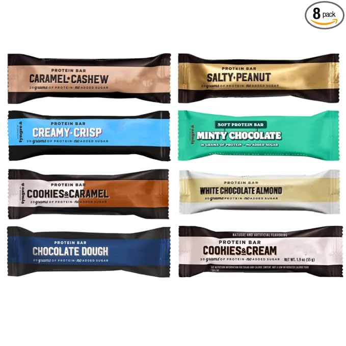 BarebeIIs-Protein Bars-Assorted Variety Pack Sampler Protein Snacks with 20g of High Protein (8 Pack)