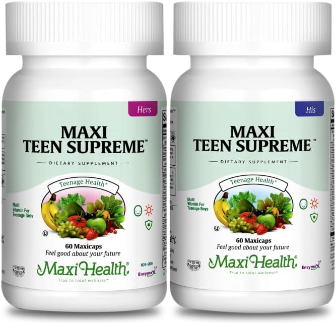 Girls &amp Boys Multivitamin Bundle with D3 Iron Calcium Biotin Digestive Enzymes – Multi Vitamins for Energy Immune &amp Mood Support – 60 Count Each