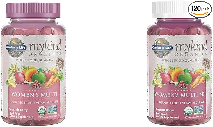 Garden of Life Organics Women's Gummy Vitamins - Berry - Certified Organic Non-GMO Vegan &amp Organics Women 40+ Gummy Vitamins - Berry - Certified Organic Non-GMO Vegan