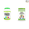 Orgain Organic Plant-Based Protein Powder + Superfoods Greens Powder Bundle (1.59lb + 0.62lb)