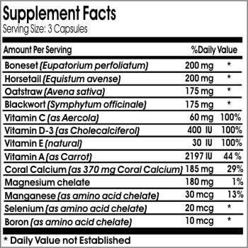 Osteo Support ~ 180 Capsules - No Additives ~ Naturetition Supplements