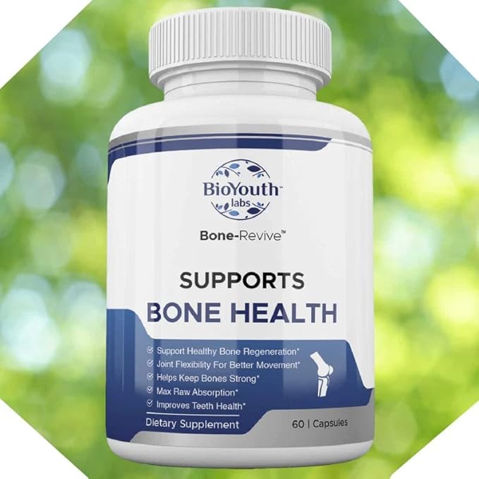 Labs Natural Bone Strength Supplements for Adults 180 Capsules - Nutritious Blend of Coleus Forskohlii Creatine Magnesium Vitamin K2 &amp C for Better Bone Health &amp Growth.