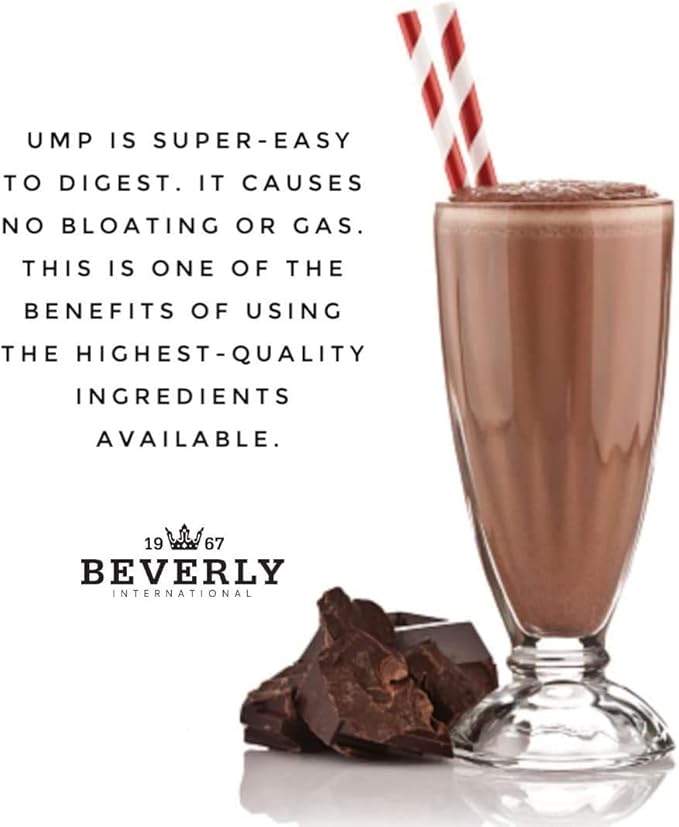 Beverly International UMP Protein Powder Chocolate. Unique Whey-Casein Ratio Builds Lean Muscle. Easy to Digest. No Bloat. (32.8 oz) 2lb .8 oz