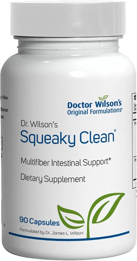 Dr. Wilson's Squeaky Clean Gut and Digestive Health with Fiber probiotics enzymes and More 90 Capsules