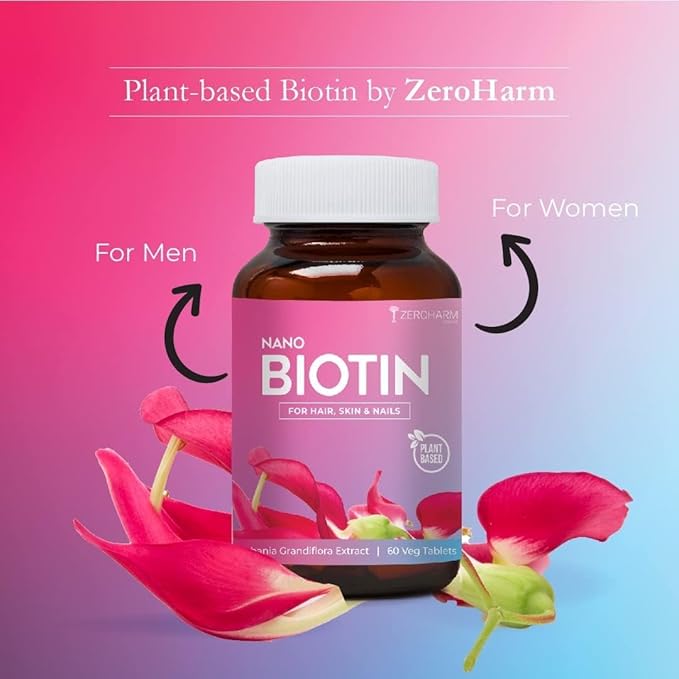 Biotin Tablets for Hair Skin and Nails | Biotin Vitamin B7 Tablets for Men and Women | Hair Vitamin for Hair Growth | No Side Effects (60 Tablets)