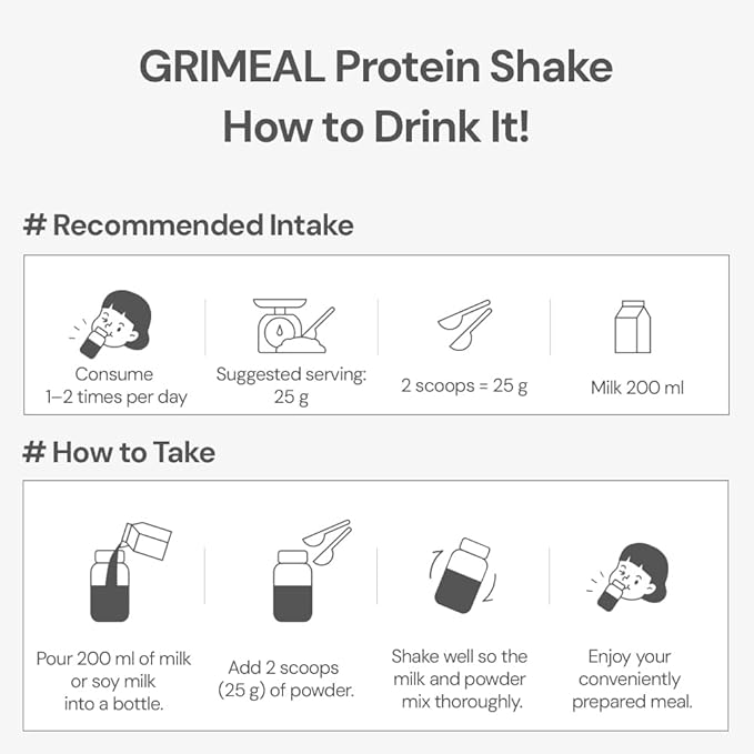 GRIMEAL Meal Replacement Shake ㅣ 12 Flavors for Daily Nutrition ㅣ High Protein Low Sugar Formula ㅣ Plant &amp Whey Protein Blend ㅣ Includes 11 Vitamins &amp Minerals ㅣ Choco 750g Powder