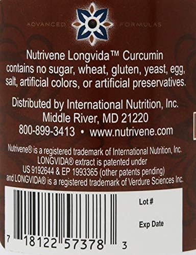 Curcumin Longvida™ by Nutrivene (500 mg 60 Capsules)