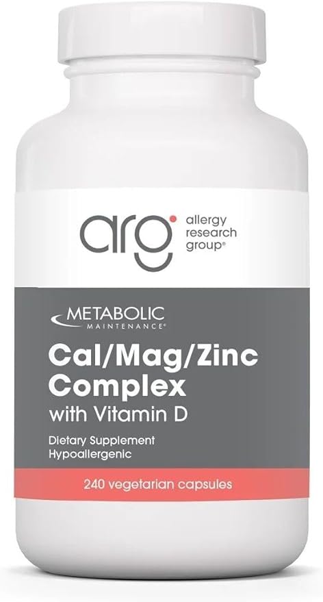 Metabolic Maintenance Cal Mag Zinc Complex with Vitamin D-3 - Calcium Supplement with Magnesium Boron Zinc - Vitamins + Minerals for Bone + Heart Support No Fillers (240 Capsules)