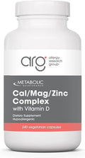 Metabolic Maintenance Cal Mag Zinc Complex with Vitamin D-3 - Calcium Supplement with Magnesium Boron Zinc - Vitamins + Minerals for Bone + Heart Support No Fillers (240 Capsules)