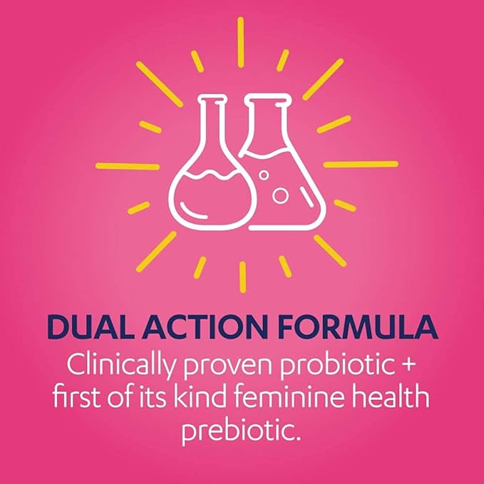 AZO Dual Protection | Urinary + Vaginal Support* | Prebiotic Plus Clinically Proven Women's Probiotic 30 Count &amp Complete Feminine Balance Daily Probiotics for Women