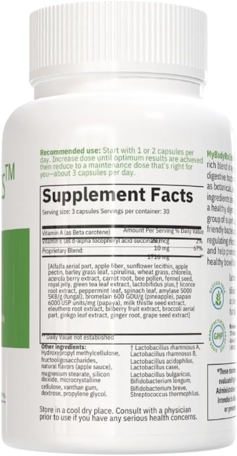 Endobiotics Gut Support Supplement - Rich Blend of Eight Beneficial Bacteria for Optimal Digestive Health-90 Capsules 6pk