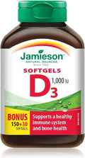 Jamieson Laboratories Vitamin D 1000IU/25 mcg Softgel 150+30 Bonus-150+30 Brand