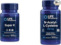 Life Extension Super K Vitamin K1 Vitamin K2 mk-7 Vitamin K2 mk-4 &amp N-Acetyl-L-Cysteine (NAC) Immune Respiratory