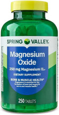 H4U - Spring Valley Magnesium Dietary Supplement Tablets for Bone and Muscle Health 250 mg 250 Count