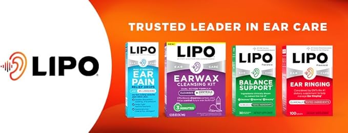 Lipo Flavonoid Ear Ringing - Doctor-Recommended for Ringing Ears – Clinically Proven Lemon Bioflavonoid Complex with Vitamins C B1 B2 B6 B12 &amp Calcium - 500 Caplets