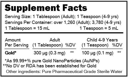 MediGOLD® True Colloidal Gold AuNP Nutritional Supplement - 5 Gallons in Plastic Carboy