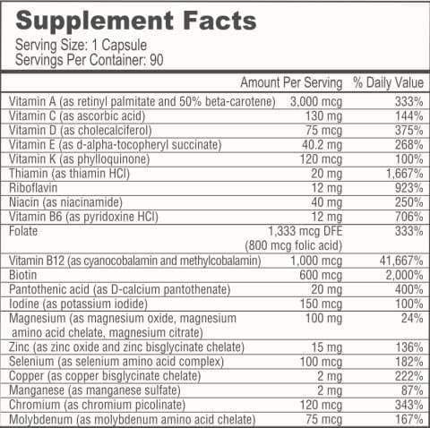 BariatricPal Duodenal Switch Complete 30-Day Supply Vitamin Pack (Iron-Free Capsule Calcium Citrate Soft Chews with Probiotics - Wild Grape)