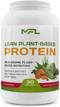 MFL Vegan Plant-Based Protein Powder l Gluten Free l Non Dairy l Non GMO l Lactose Free l Keto-Friendly | 2.12 lbs (Strawberry)