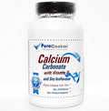 Calcium Carbonate 600mg with Vitamin D and Soy Isoflavone // 100 Capsules // Pure // by PureControl Supplements