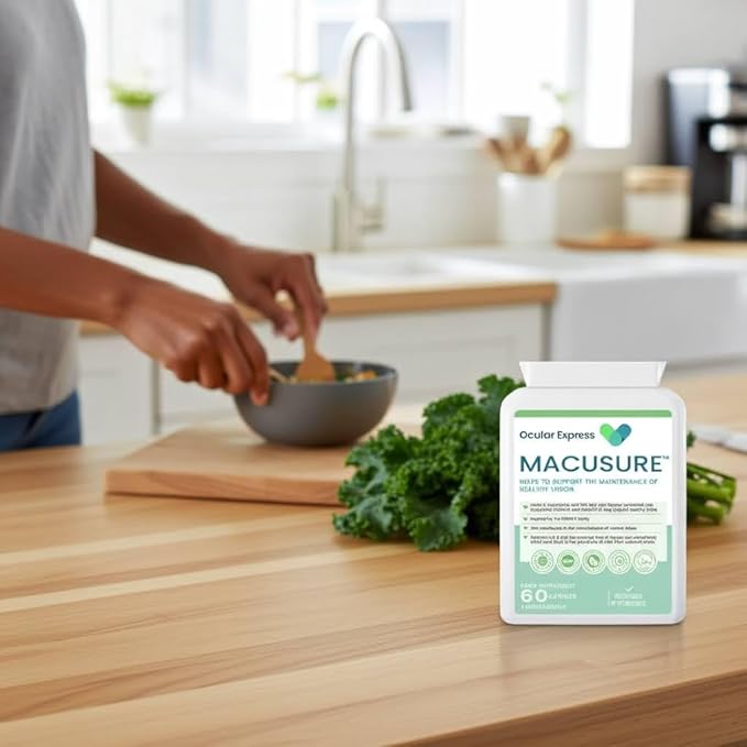 Macusure Vision Support Supplement 60 Capsules Lutein and Zeaxanthin with Bilberry and Pine Bark 1 Month Supply